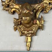 Paire de miroirs en bois sculpté et doré, Italie XIXème siècle