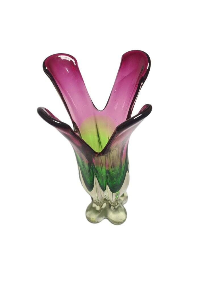 Vase by J. Hospodka for Chribska Glassworks, Former Czechoslovakia, 1960s
