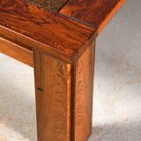 Scandinavian coffee table in rosewood and ceramic