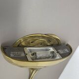 Set of 2 xxl 48cm Floral Brass Wall Light Sconces by C.S. ARTE, Italy 1980s