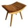 1970's Mid-Century Modern Beechwood Stool with New Upholstery