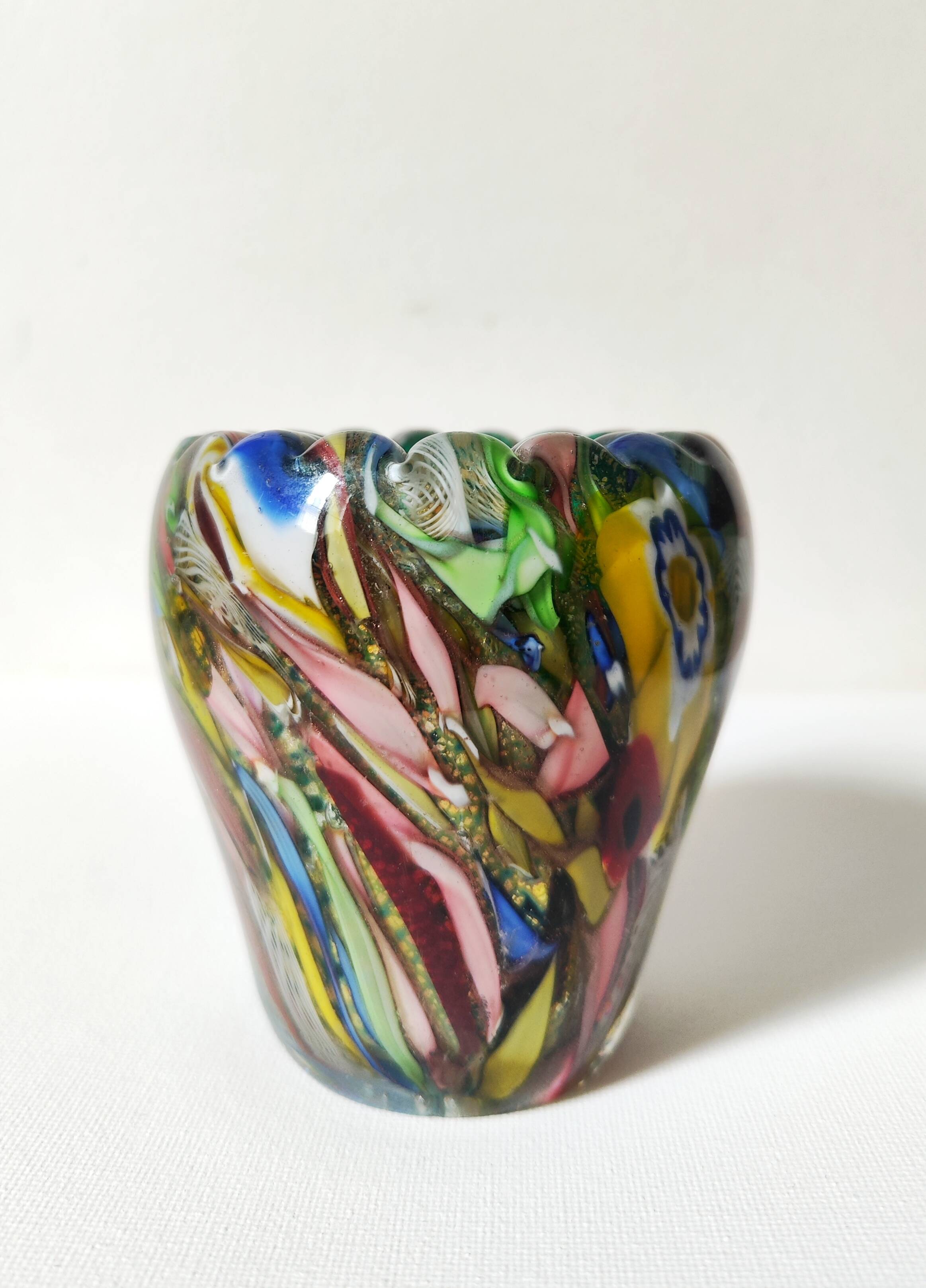 Millefiori vase Murano 1960