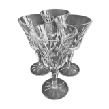 4 crystal red wine glasses from saint-louis camargue model