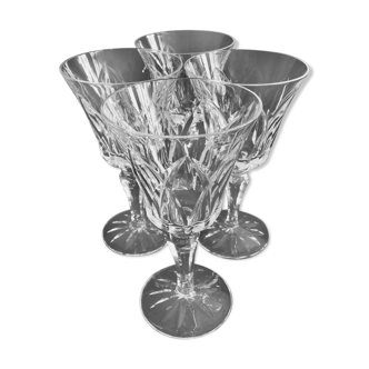 4 crystal red wine glasses from saint-louis camargue model