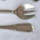 12 silver-plated oyster/dessert forks, filet pattern with contours.
