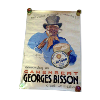 Poster advertising 1937 henry le monnier camembert bisson france