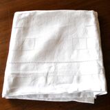 Vintage pillowcase in openwork white cotton 75x75