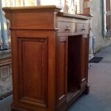 Ancien comptoir caisse de commerce chêne