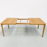 Vintage Danish Extendable Oak Dining Table by H.W. Klein for Bramin, 1960s.