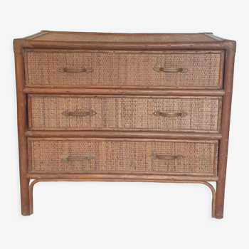 Rattan chest of drawers