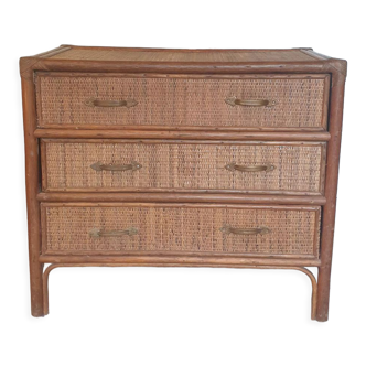 Commode en rotin