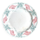 K&G Lunéville round dish in green and pink ironstone, "Roland" service