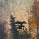 Huile sur toile  "Rivière dans les bois"
