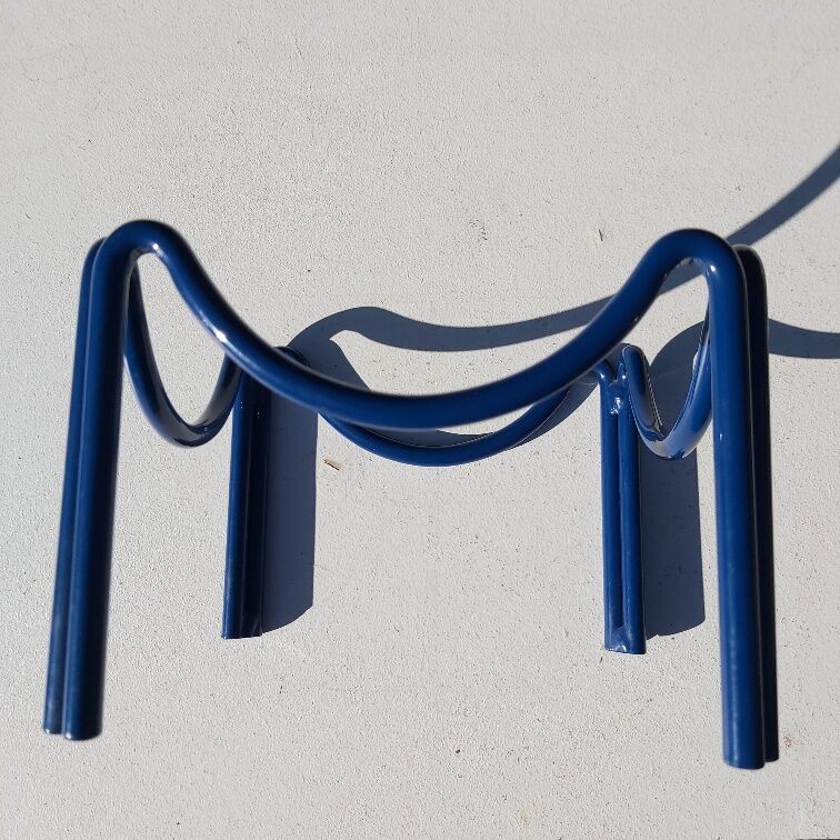 Lamp design metal and 70s glass