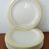 Set of vintage dessert plates of salt pans