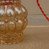 Moulded glass hanging lamp