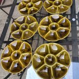 Set of 6 Gien oyster plates