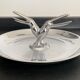 Empty vintage pelican pocket in silver metal USA