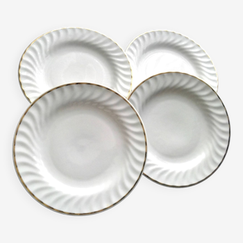 4 Apulum Romanian porcelain dessert plates