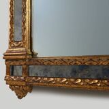 20th century Belgian Rococo-Venetian Mirror in Gilded Wood