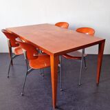 Table à manger en bois d’acajou, années 1980