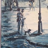 Oil on canvas signed benoit-gebelin (1913 - ? ) paris la nuit dated 1965