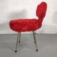 Vintage red moumoute chair golden feet
