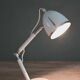 Lampe de bureau blanche chromée