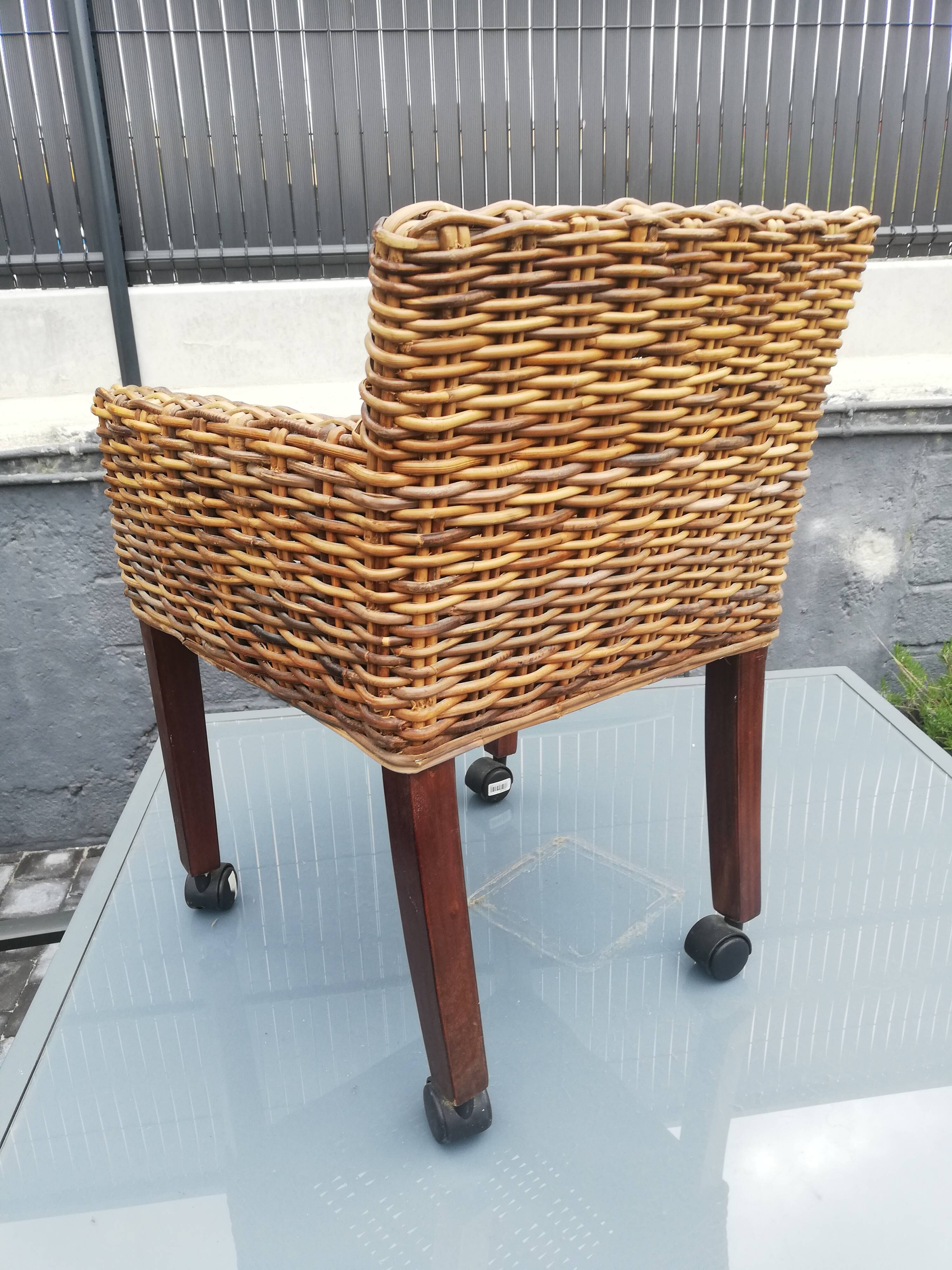 Wicker and rattan child chair