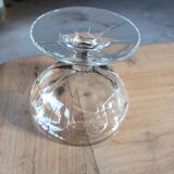 4 small old glass cups