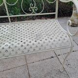 Wrought iron garden bench