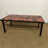 Vintage 1970s coffee table in Valauris style