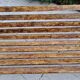 Garden bench cast iron and wood