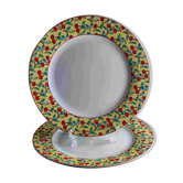 Assiettes plates cerises