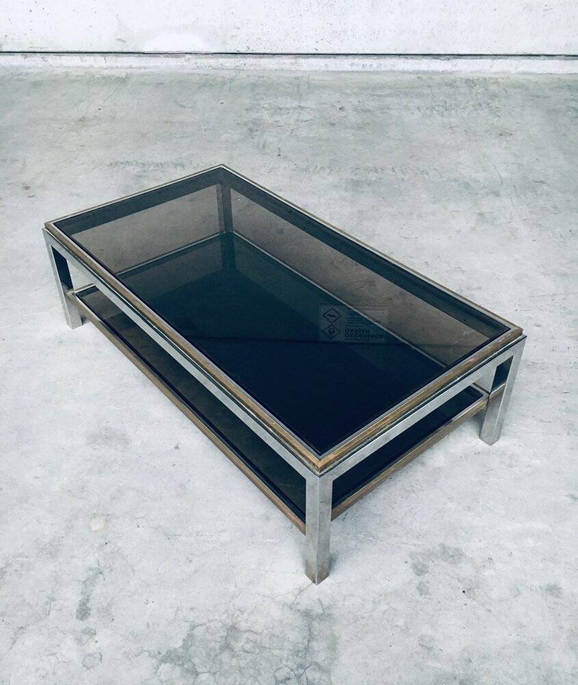 Hollywood Regency Flaminia Two Tier Coffee Table, France, 1970s