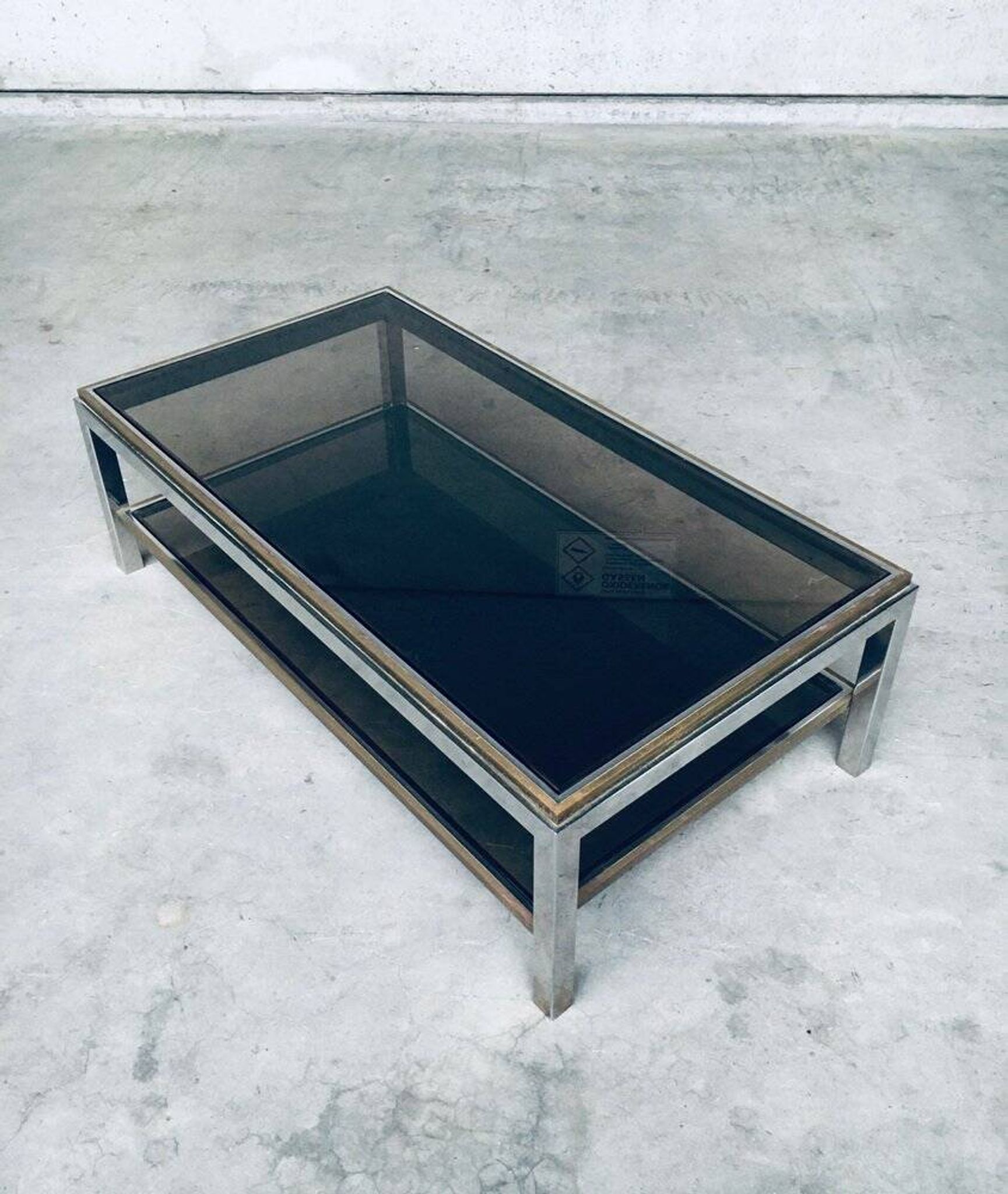 Hollywood Regency Flaminia Two Tier Coffee Table, France, 1970s