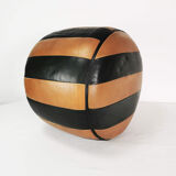Leather pouf, Germany, 1960s