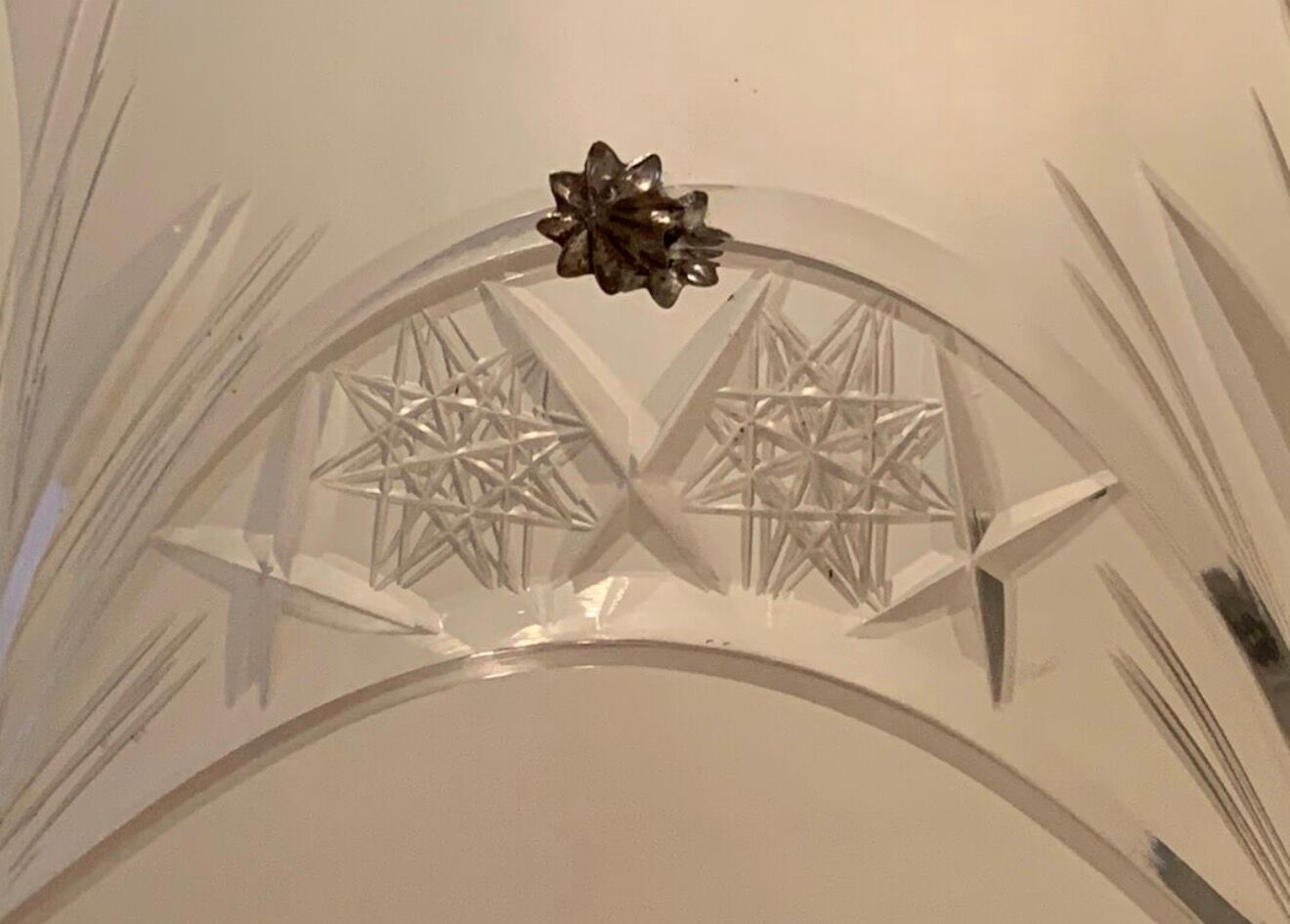 Large antique Art Deco Venetian mirror 203x100