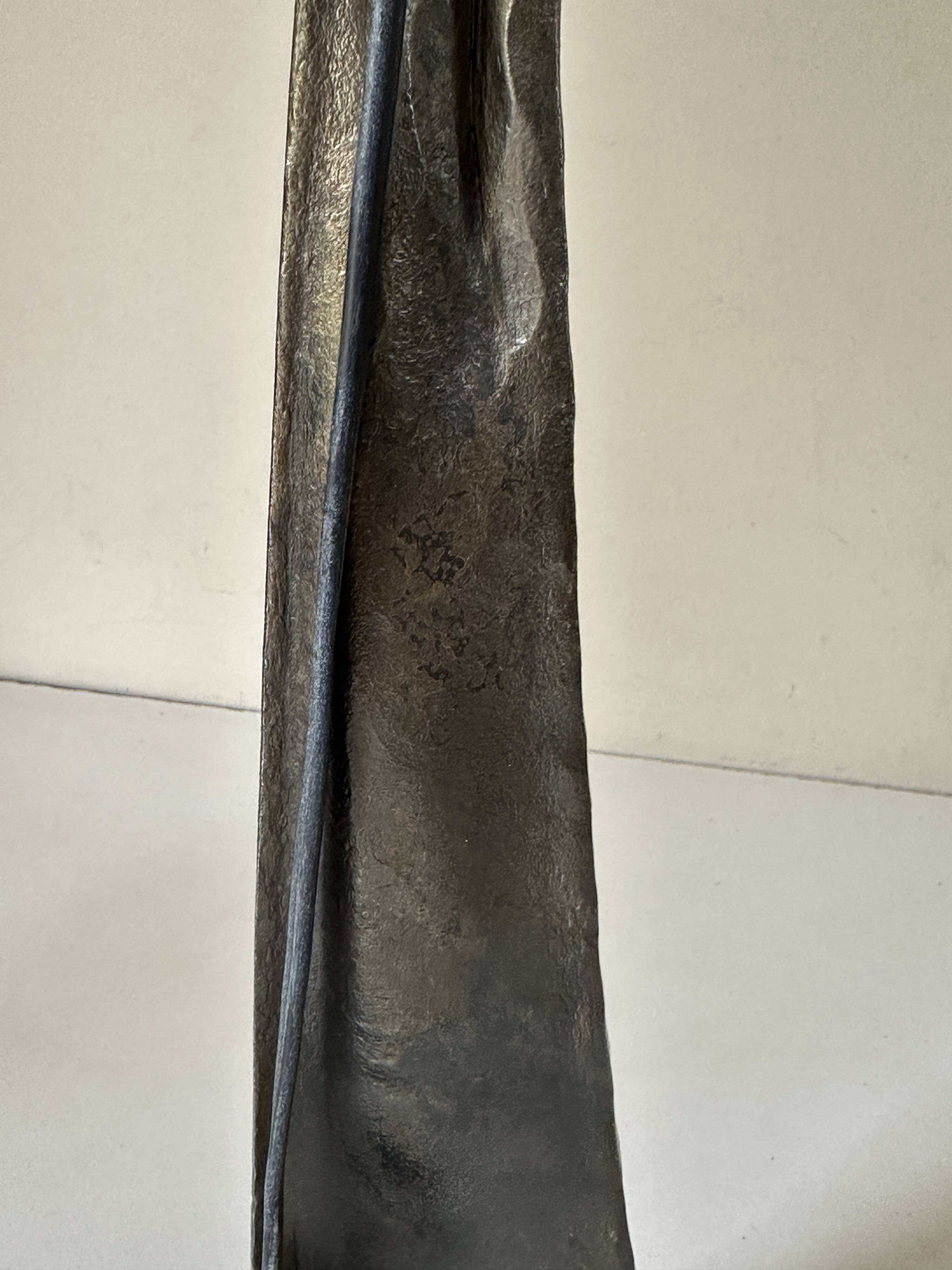 Vintage 60s metal brutalist lamp