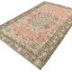 Powder Pink Hand Woven Anatolian Vintage Carpet Rug, 182x295 Cm