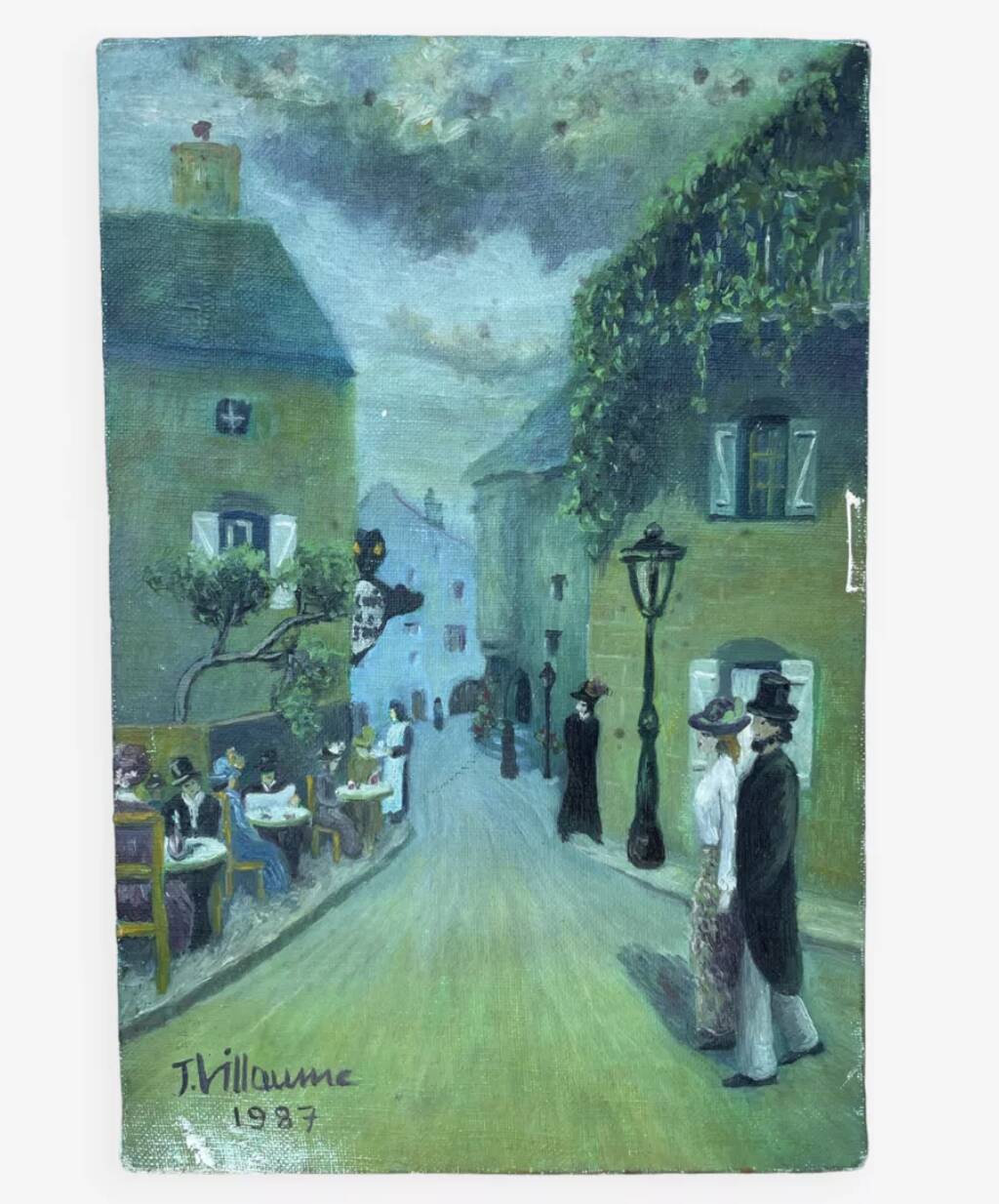 Peinture parisienne huile sur toile Montmartre / Tableau de Paris