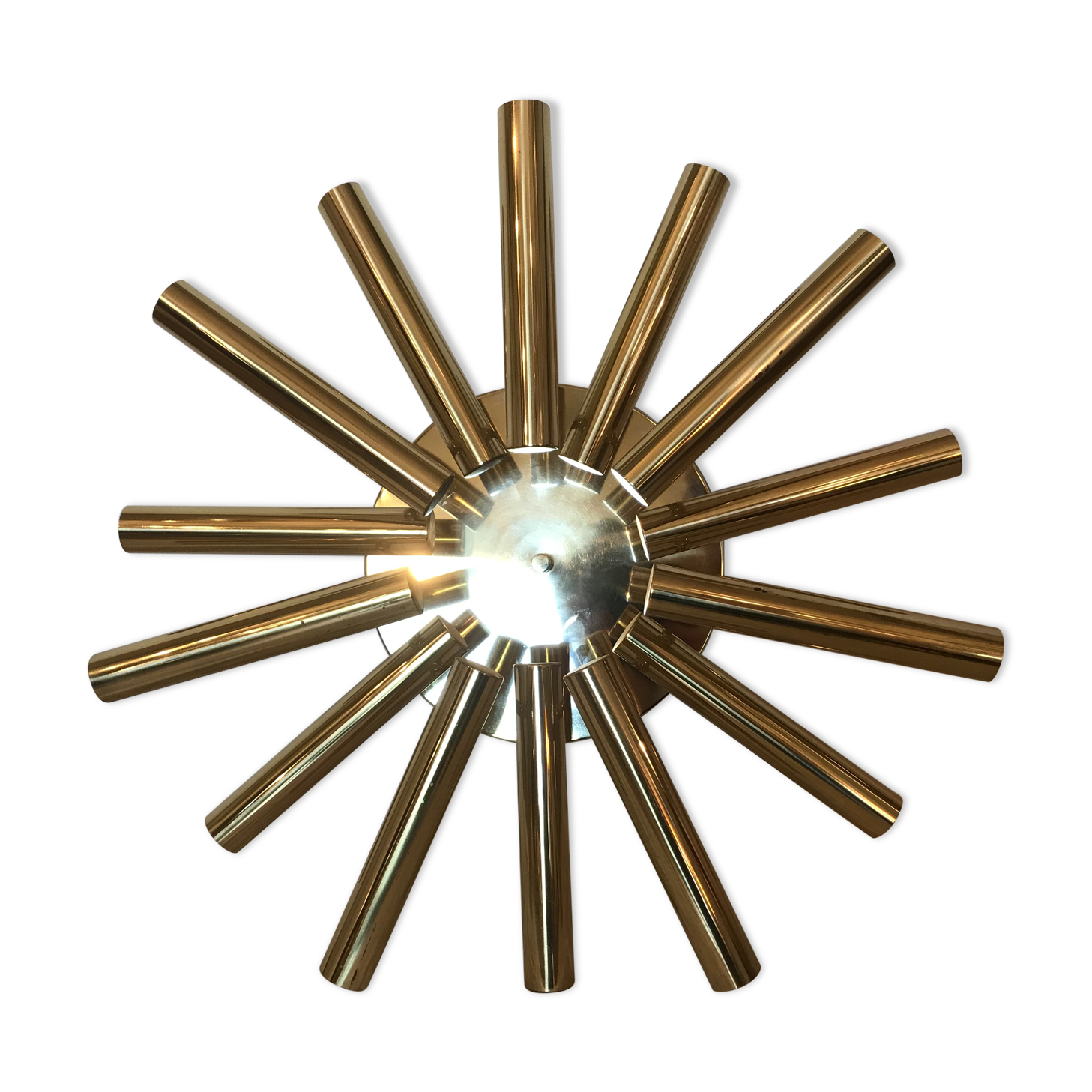 Chandelier 14 branches brass Sciolari House 1960