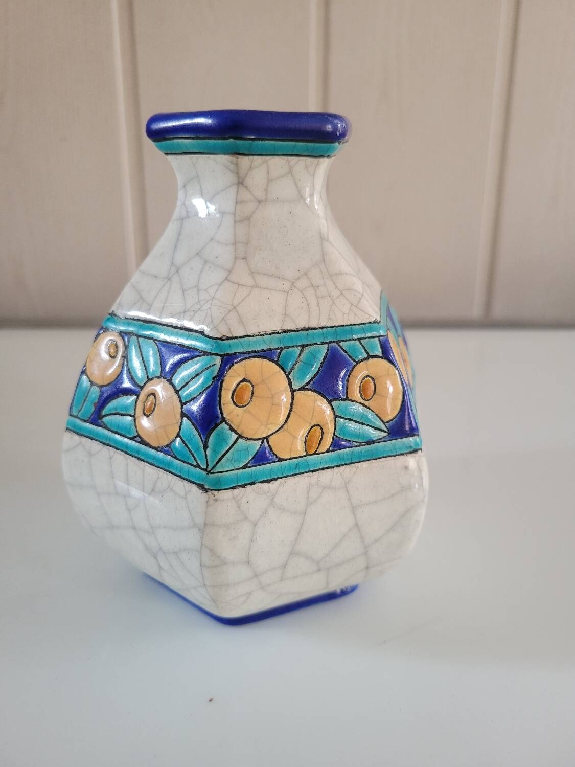 Art Deco ceramic vase from Longwy