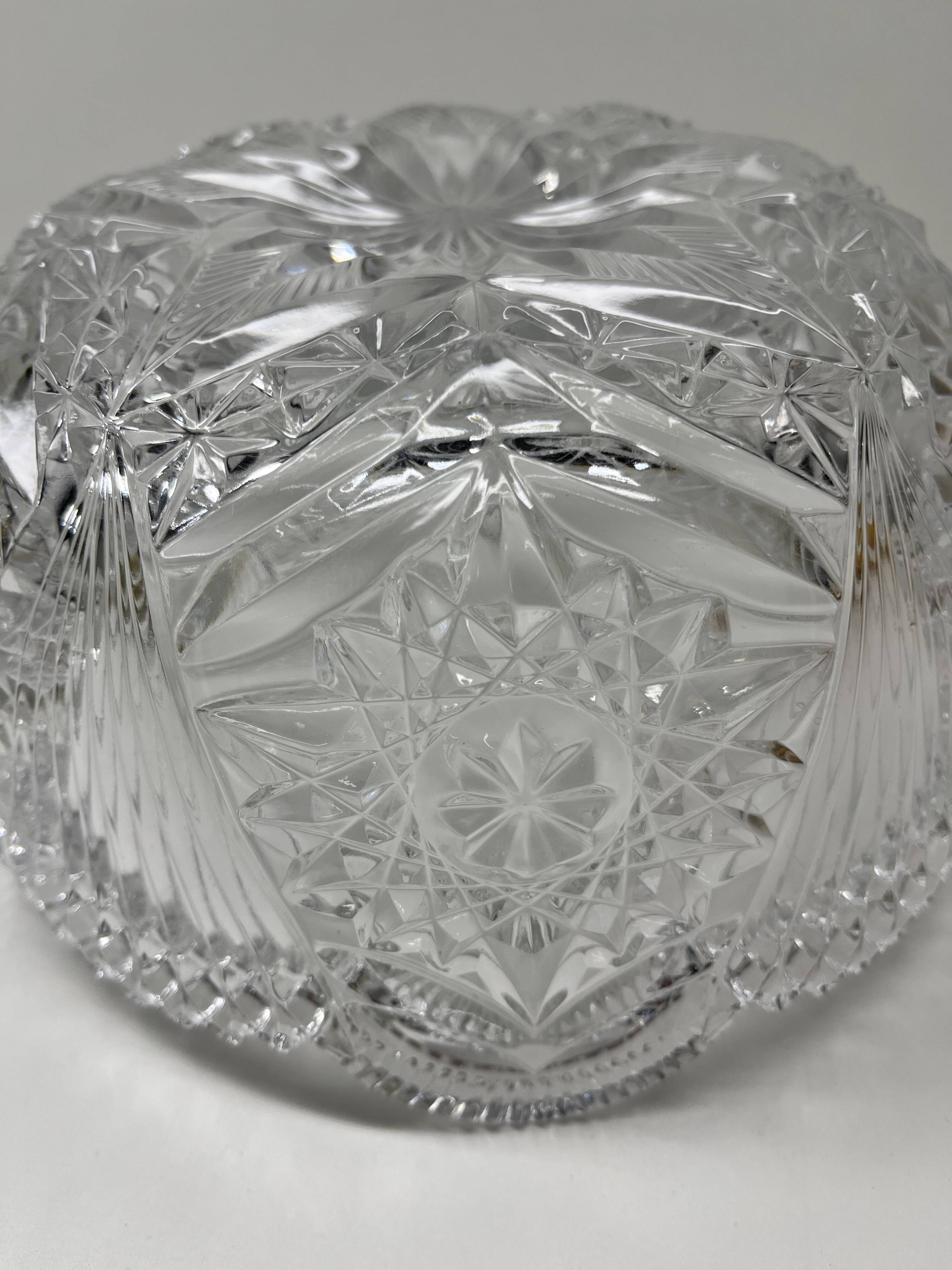 Bohemian crystal salad bowl