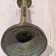 Antique Candle Holder Brass Push Candle 19th Century Vintage Chandelier