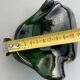 Sculptural ashtray in emerald green glass