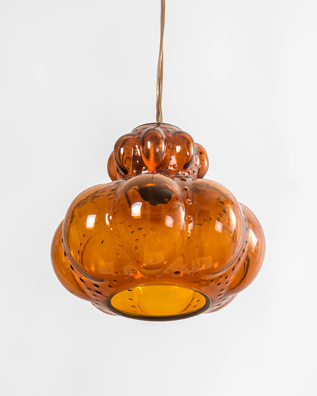 Amber pendant lamp, France, 1960's