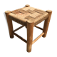 Wooden stool seated in braided rope