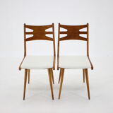 1960s Set of Six Rare Oak Dining Chairs, Czechoslovakia