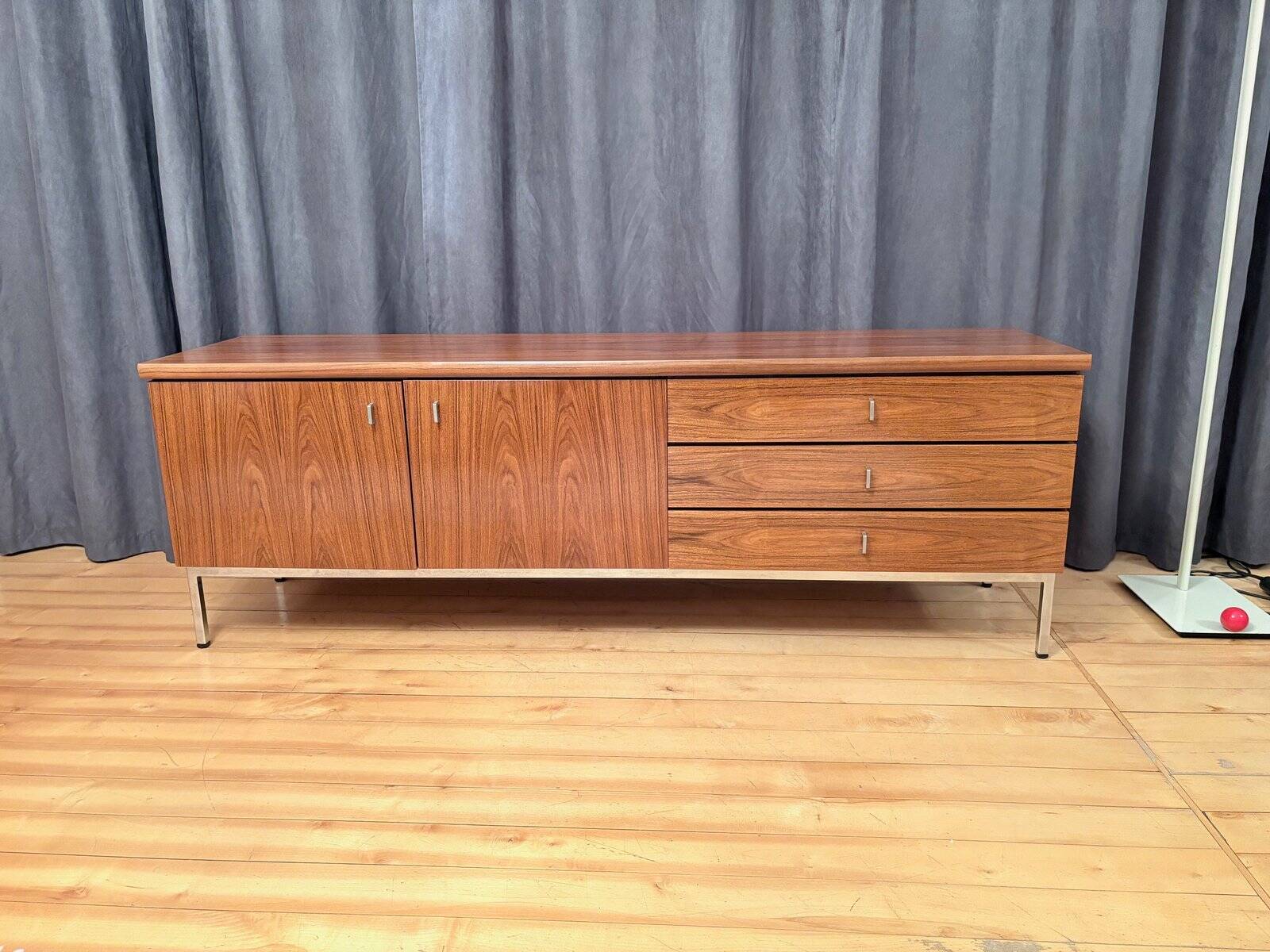 Walnut veneer sideboard, Germany, 1970s